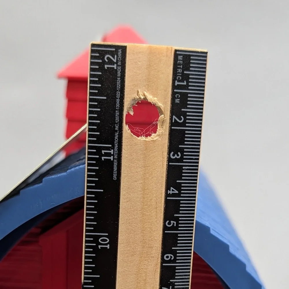 North States Americana Barn Birdfeeder Village Collection Red Blue 9054 New
